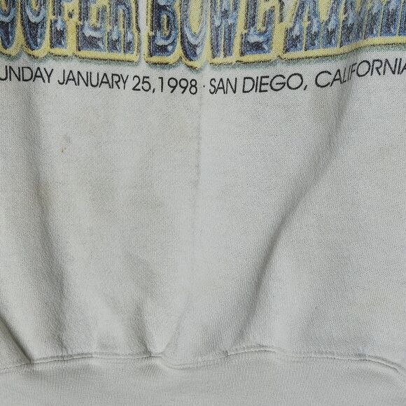 Vintage 1998 Broncos Vs Packers Super Bowl XXXII Crewneck Sweatshirt Size XXL - Picture 3 of 8